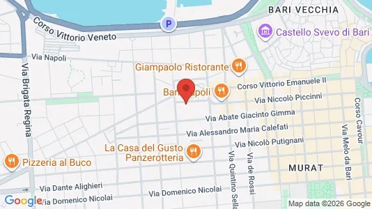Apartments for rent i Bari - kort over placeringen