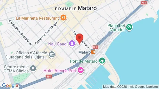 Apartments for rent i Mataró - kort over placeringen
