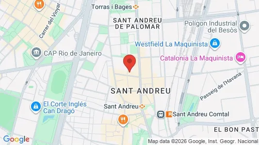 Apartments for rent i Barcelona Sant Andreu - kort over placeringen