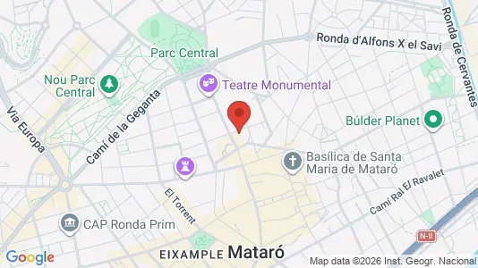Apartments for rent i Mataró - kort over placeringen