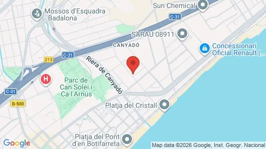Apartments for rent i Badalona - kort over placeringen
