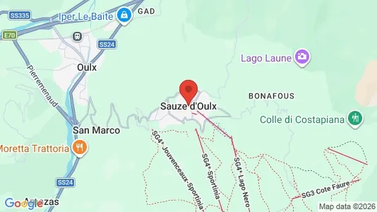 Apartments for rent i Sauze d'Oulx - kort over placeringen