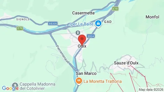 Apartments for rent i Oulx - kort over placeringen