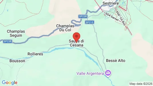 Apartments for rent i Sauze di Cesana - kort over placeringen