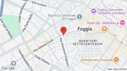 Apartments for rent i Foggia - kort over placeringen
