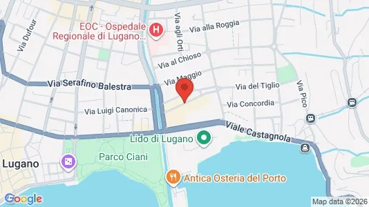 Apartments for rent i Lugano - kort over placeringen