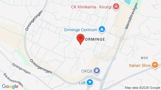 Apartments for rent i Nacka - kort over placeringen