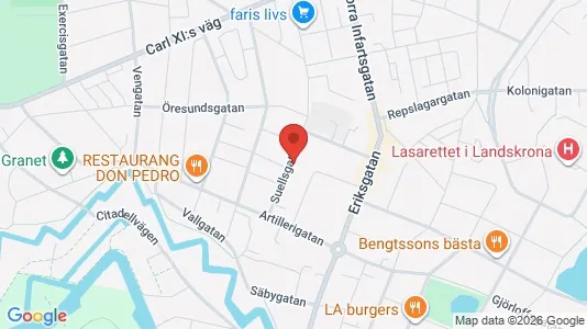 Apartments for rent i Landskrona - kort over placeringen