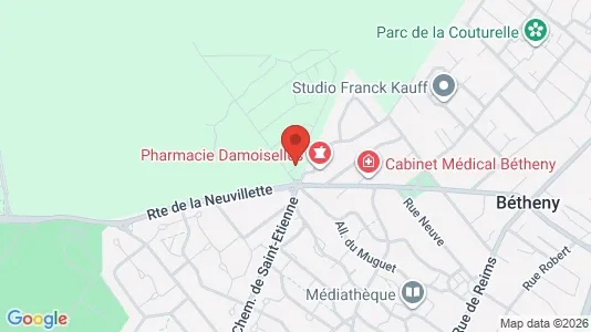 Apartments for rent i Reims - kort over placeringen