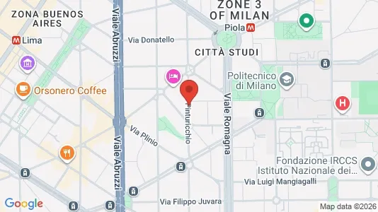 Apartments for rent i Milano Zona 3 - Porta Venezia, Città Studi, Lambrate - kort over placeringen