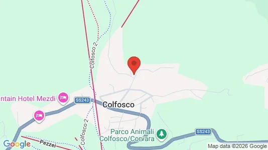 Apartments for rent i Corvara in Badia - kort over placeringen