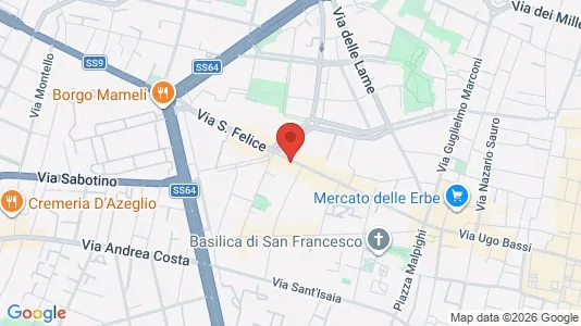 Apartments for rent i Bologna - kort over placeringen