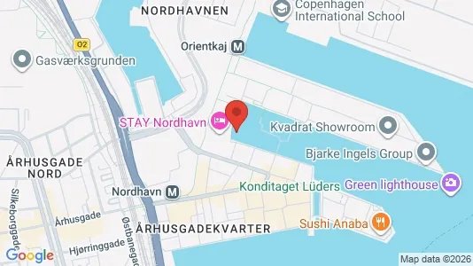 Apartments for rent i Nordhavn - kort over placeringen