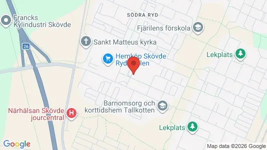 Apartments for rent i Skövde - kort over placeringen