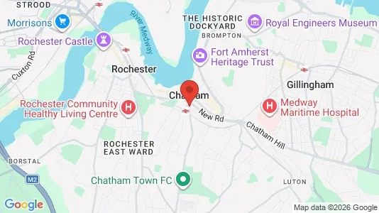 Apartments for rent i Chatham - Kent - kort over placeringen