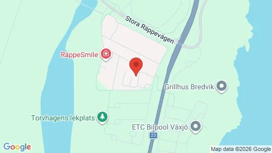 Apartments for rent i Växjö - kort over placeringen