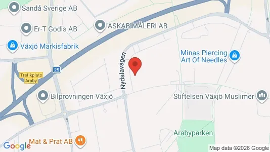 Apartments for rent i Växjö - kort over placeringen