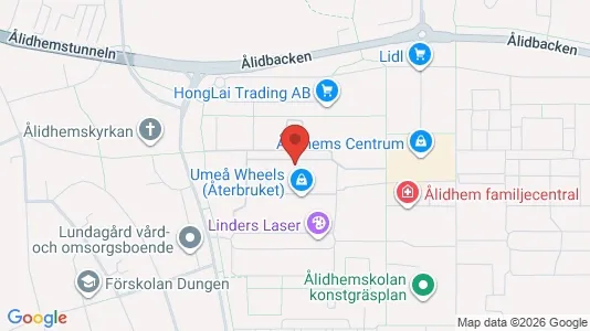 Apartments for rent i Umeå - kort over placeringen