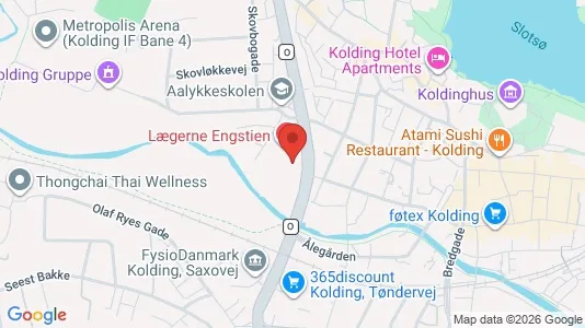 Apartments for rent i Kolding - kort over placeringen