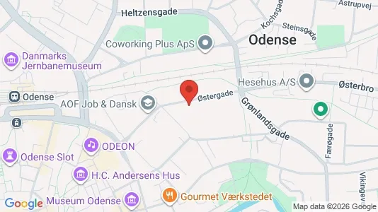 Apartments for rent i Odense C - kort over placeringen