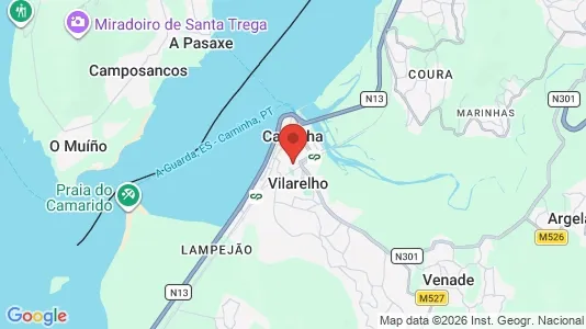 Apartments for rent i Caminha - kort over placeringen