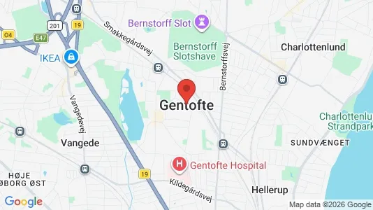 Apartments for rent i Gentofte - kort over placeringen