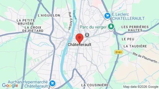 Apartments for rent i Châtellerault - kort over placeringen