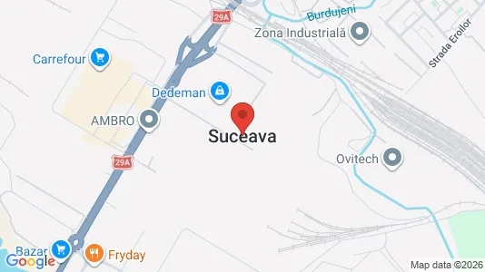 Apartments for rent i Suceava - kort over placeringen