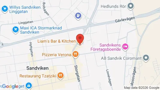 Apartments for rent i Sandviken - kort over placeringen