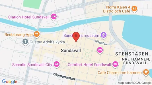 Apartments for rent i Sundsvall - kort over placeringen