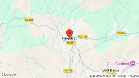 Apartments for rent i Finestrat - kort over placeringen