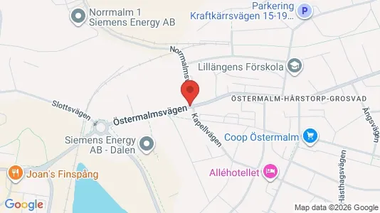 Rooms for rent i Finspång - kort over placeringen