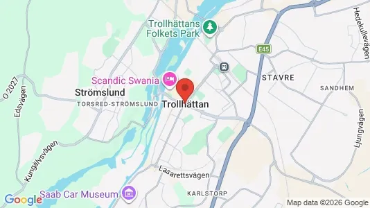 Houses for rent i Trollhättan - kort over placeringen