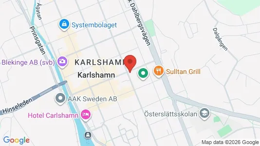 Apartments for rent i Karlshamn - kort over placeringen