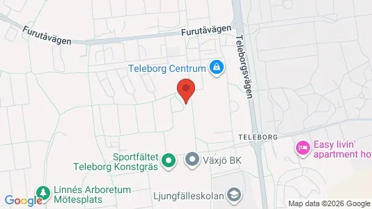 Apartments for rent i Växjö - kort over placeringen
