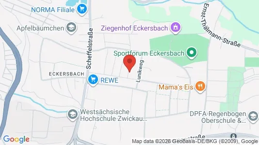 Apartments for rent i Zwickau - kort over placeringen