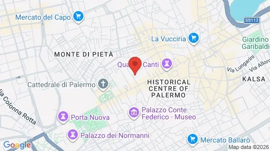 Apartments for rent i Palermo - kort over placeringen