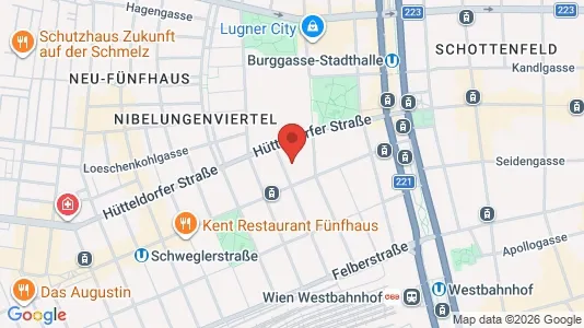Apartments for rent i Wien Rudolfsheim-Fünfhaus - kort over placeringen