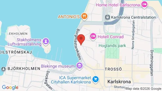 Apartments for rent i Karlskrona - kort over placeringen