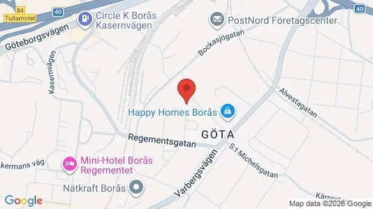 Apartments for rent i Borås - kort over placeringen