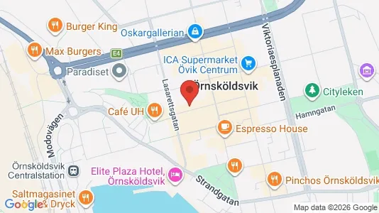 Apartments for rent i Örnsköldsvik - kort over placeringen