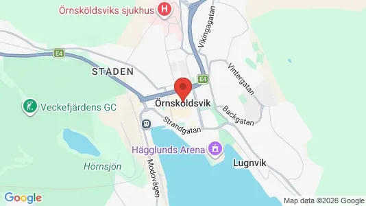 Apartments for rent i Örnsköldsvik - kort over placeringen