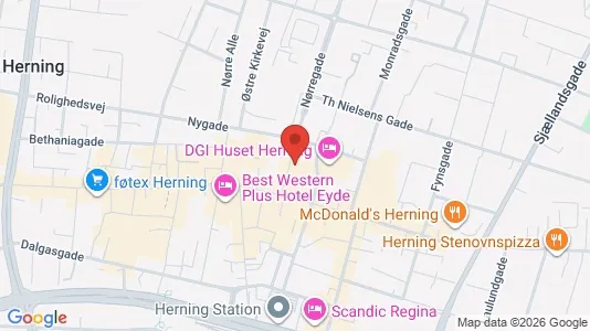 Apartments for rent i Herning - kort over placeringen