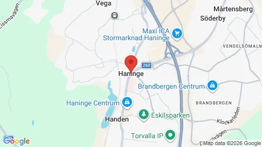 Apartments for rent i Haninge - kort over placeringen