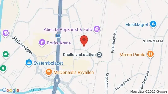 Rooms for rent i Borås - kort over placeringen