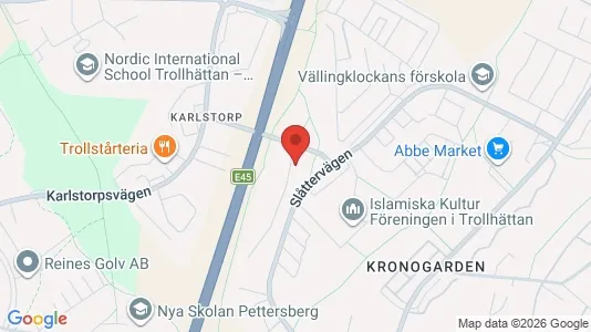Rooms for rent i Trollhättan - kort over placeringen