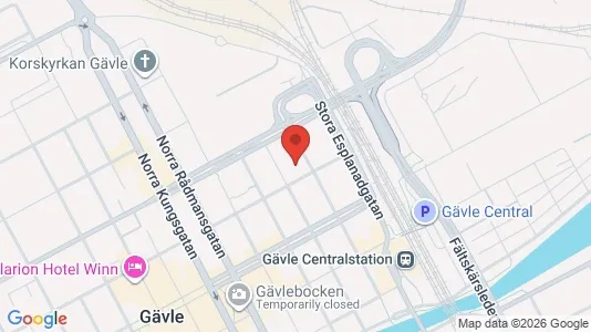Apartments for rent i Gävle - kort over placeringen