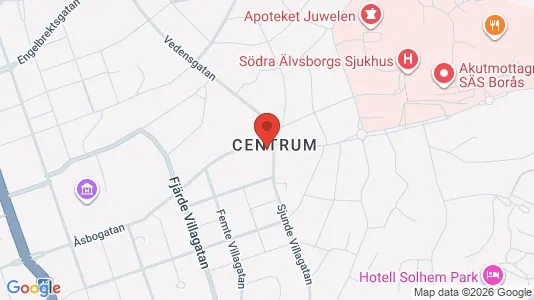 Apartments for rent i Borås - kort over placeringen