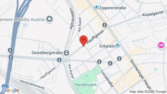 Apartments for rent i Wien Simmering - kort over placeringen