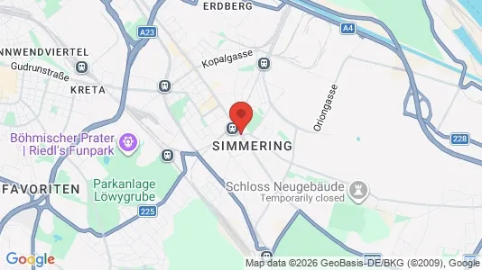 Apartments for rent i Wien Simmering - kort over placeringen